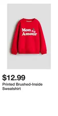 H&M Printed Brushed-Inside Sweatshirt offer