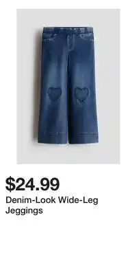 H&M Denim-Look Wide-Leg Jeggings offer