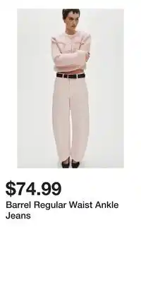 H&M Barrel Regular Waist Ankle Jeans offer