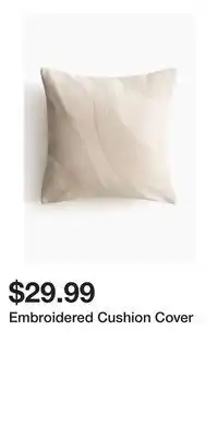 H&M Embroidered Cushion Cover offer