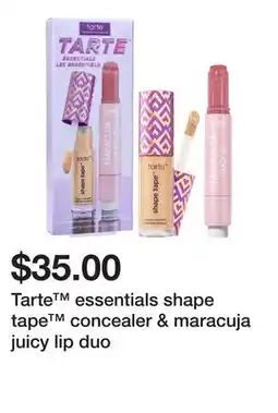 Sephora Tarte essentials shape tape concealer & maracuja juicy lip duo offer