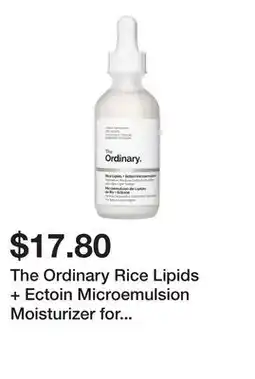 Sephora The Ordinary Rice Lipids + Ectoin Microemulsion Moisturizer for Soothing Hydration & Reduced Redness offer