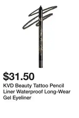 Sephora KVD Beauty Tattoo Pencil Liner Waterproof Long-Wear Gel Eyeliner offer