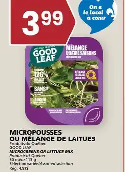 Rachelle-Bery Grocery GOOD LEAF MICROGREENS OR LETTUCE MIX offer