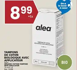 Rachelle-Bery Grocery ALEA ORGANIC COTTON TAMPONS WITH APPLICATOR offer