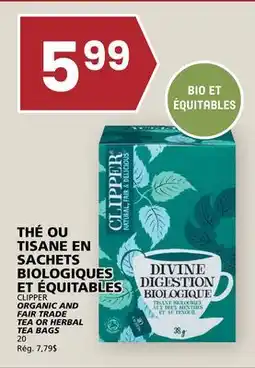 Rachelle-Bery Grocery CLIPPER ORGANIC AND FAIR TRADE TEA OR HERBAL TEA BAGS offer
