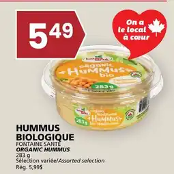Rachelle-Bery Grocery FONTAINE SANTÉ ORGANIC HUMMUS offer
