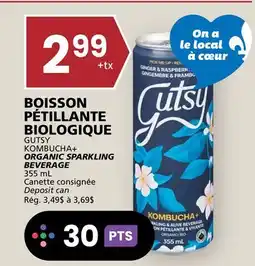 Rachelle-Bery Grocery GUTSY KOMBUCHA+ ORGANIC SPARKLING BEVERAGE offer