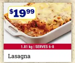 M & M Food Market Lasagna offer