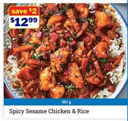 M & M Food Market Spicy Sesame Chicken & Rice offer