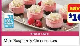 M & M Food Market Mini Raspberry Cheesecakes offer