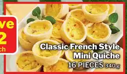 M & M Food Market Classic French Style Mini Quiche offer