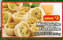 M & M Food Market Mini Quiche Florentine offer
