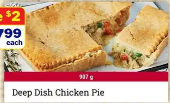 M & M Food Market Deep Dish Chicken Pie offer