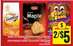 Food Basics Dare Ultimate or Bear Paws Cookies, Pepperidge Farm Goldfish Crackers offer