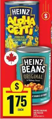 Food Basics Heinz Alphagetti or Beans offer