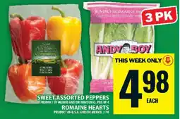 Food Basics Sweet Assorted Peppers / Romaine Hearts offer