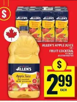 Food Basics Allen's Apple Juice / Fruit Cocktail offer