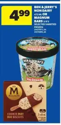 Real Canadian Superstore Ben & Jerry's Non Dairy or Magnum Bars offer
