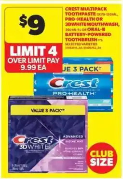 Real Canadian Superstore Crest Multipack Toothpaste offer