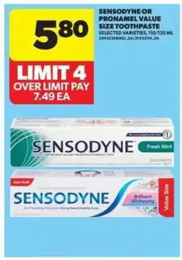 Real Canadian Superstore Sensodyne or Pronamel Value Size Toothpaste offer