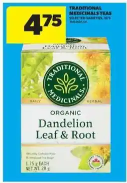 Real Canadian Superstore Traditional Medicinals Organic Dandelion Leaf & Root Tea offer
