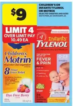 Real Canadian Superstore Children’s or Infants’ Tylenol or Motrin offer