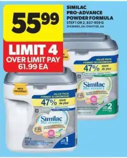 Real Canadian Superstore SIMILAC PRO-ADVANCE POWDER FORMULA offer