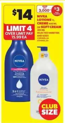 Real Canadian Superstore Nivea Lotions offer
