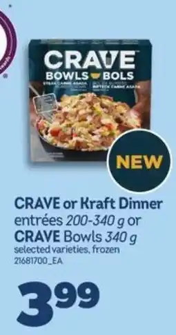 Real Canadian Superstore Crave or Kraft Dinner entrées offer