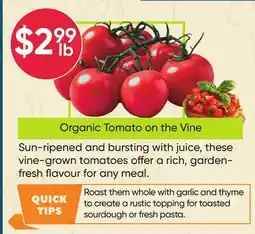 Healthy Planet Organic Tomato on the Vine offer