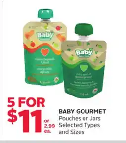 Rexall BABY GOURMET Pouches or Jars offer