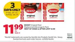Rexall BOOST Original Meal Replacement Beverage offer