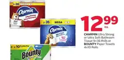 Rexall CHARMIN Ultra Strong or Ultra Soft Bathroom Tissue 9=36 Rolls or BOUNTY Paper Towels 4=10 Rolls offer