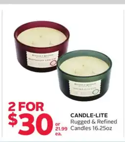 Rexall CANDLE-LITE Rugged & Refined Candles offer