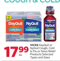 Rexall VICKS DayQuil or NyQuil Cough, Cold & Flu or Sinus Relief Products offer