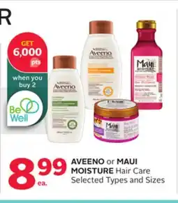 Rexall AVEENO or MAUI MOISTURE Hair Care offer