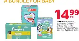 Rexall PAMPERS Splashers, Swaddlers, Cruisers or Easy Ups Jumbo Diapers or Training Pants offer