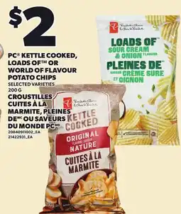 Independent City Market PC KETTLE COOKED, LOADS OF OR WORLD OF FLAVOUR POTATO CHIPS offer
