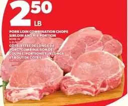 Independent City Market PORK LOIN COMBINATION CHOPS SIRLOIN AND RIB PORTION offer