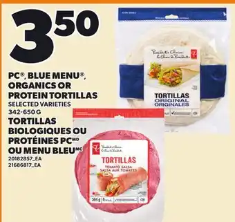 Independent City Market PC , BLUE MENU , ORGANICS OR PROTEIN TORTILLAS offer