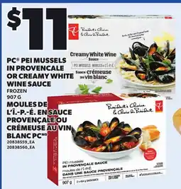 Independent City Market PC PEI MUSSELS IN PROVENCALE OR CREAMY WHITE WINE SAUCE offer