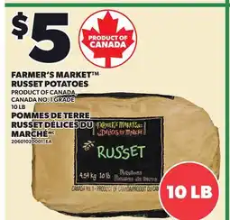 Independent City Market FARMER'S MARKET RUSSET POTATOES, 10 LB offer