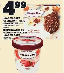 Independent City Market HÄAGEN-DAZS ICE CREAM 414-450 ML OR NOVELTIES 3/4'S offer