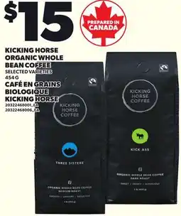 Independent City Market KICKING HORSE ORGANIC WHOLE BEAN COFFEE offer