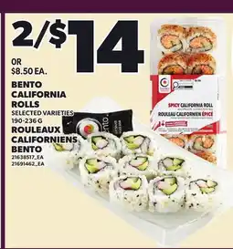 Independent City Market BENTO CALIFORNIA ROLLS offer