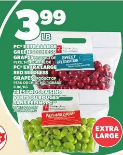 Independent City Market PC EXTRA LARGE GREEN SEEDLESS GRAPES or PC EXTRA LARGE RED SEEDLESS GRAPES offer
