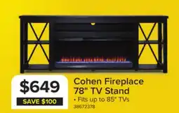 Leon's Cohen 78 Fireplace TV Stand - Grey offer