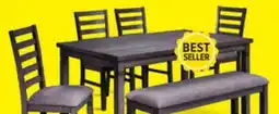 Leon's Breeze 6-Piece Dining Set - Dark Grey offer
