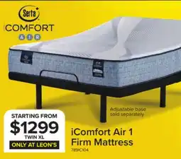 Leon's Serta iComfort AIR 1 Firm 11.5 offer